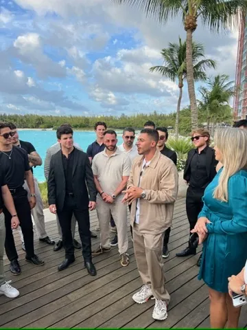 Anthony training a team of agents in Miami